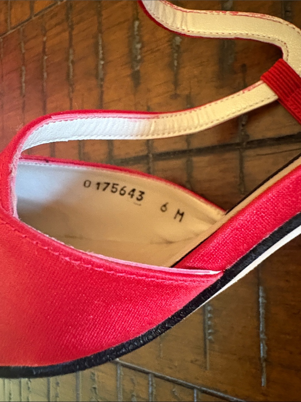 Red Strappy Vintage Heels by Nina - Picture 7 of 11